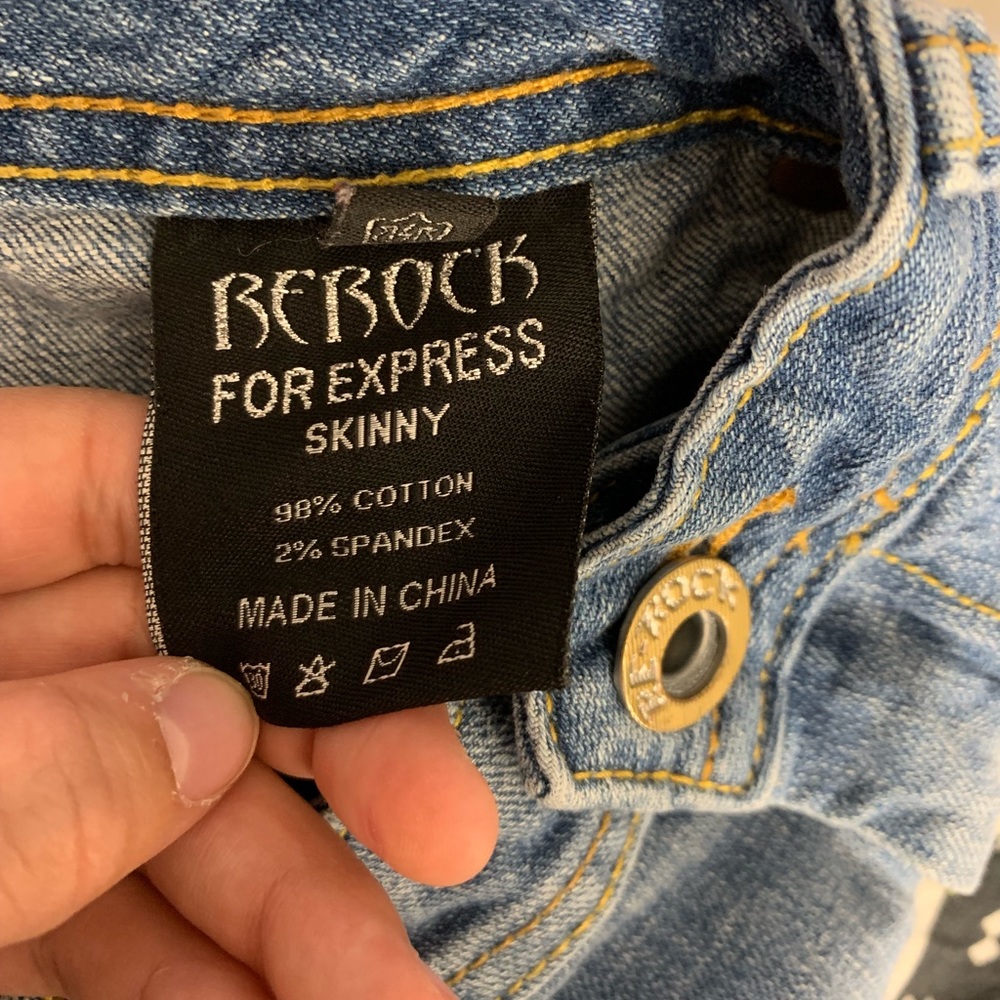 Medium wash jeans with holes